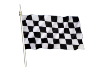 A checkered flag waving, commonly associated with the finish line in racing events. --- Crea un texto alternativo para una imagen proporcionando una descripción concisa y relevante que coincida con el contenido y propósito de la imagen. Enfócate en ser breve, típicamente una o dos oraciones son suficientes. Evita información redundante que ya esté presente en el texto acompañante. Si es relevante, especifica si la imagen es una foto, ilustración u otro tipo de imagen. Ajusta la descripción según el uso y contexto de la imagen, y evita usar frases como "imagen de" o "foto de". Termina el texto alternativo con un punto para mejor legibilidad y omite el atributo title para mejorar la accesibilidad y experiencia del usuario. Manténlo corto y conciso y usa español sencillo.